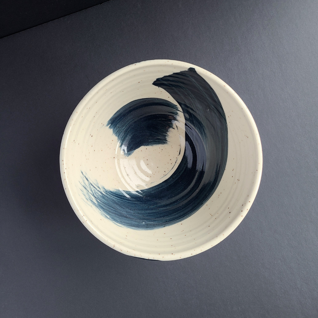 Bol à ramen bleu