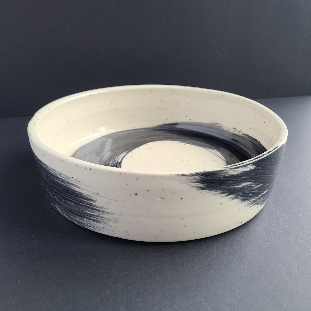 Blue serving bowl