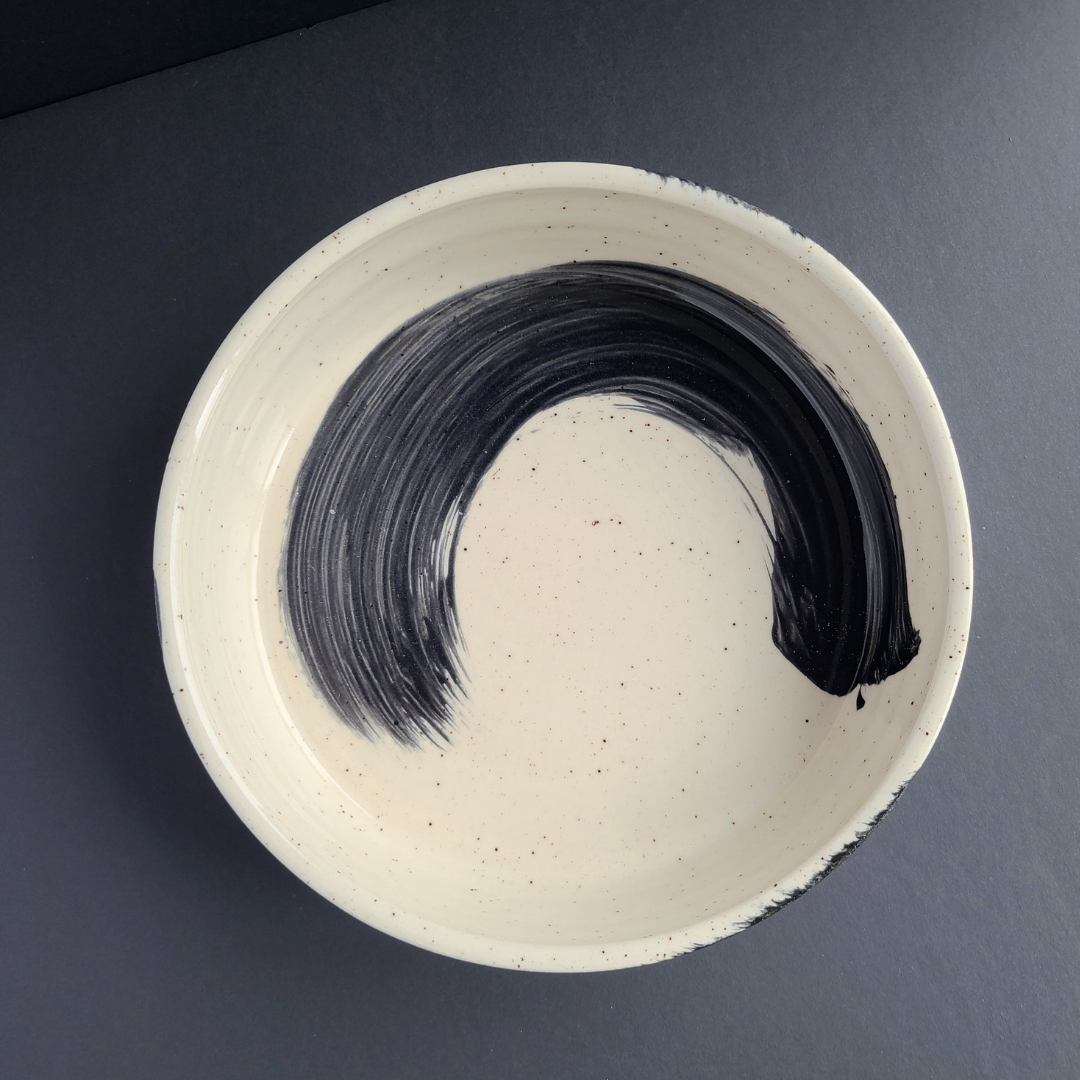 Blue serving bowl