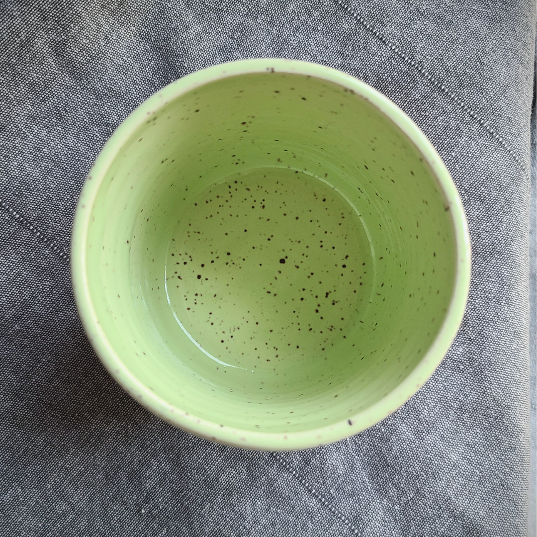 Green tiled cup