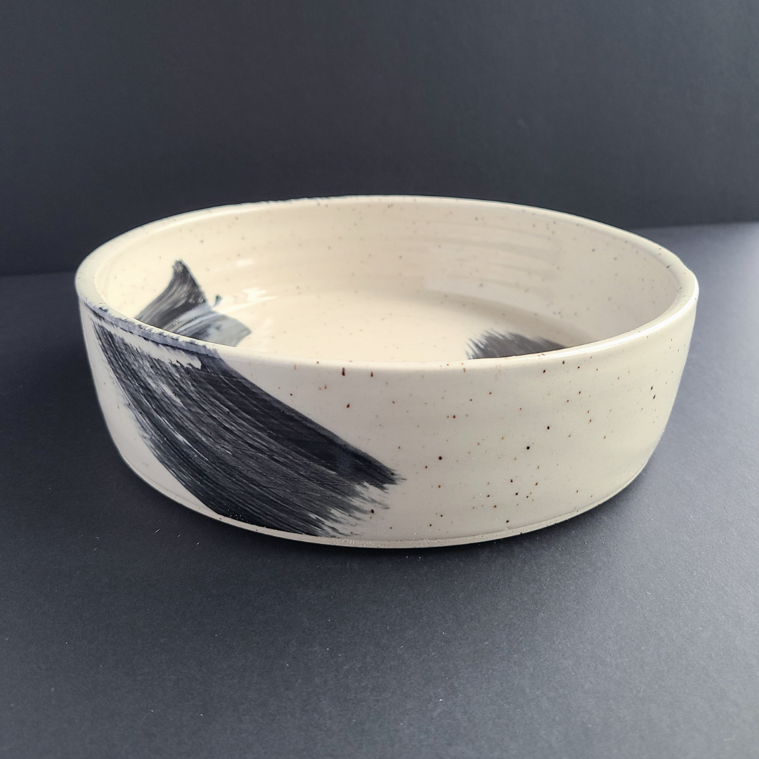 Blue serving bowl