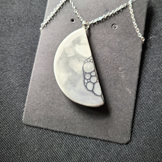 Black half moon bubbles pendant