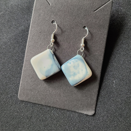 Square shaped bubble earrings