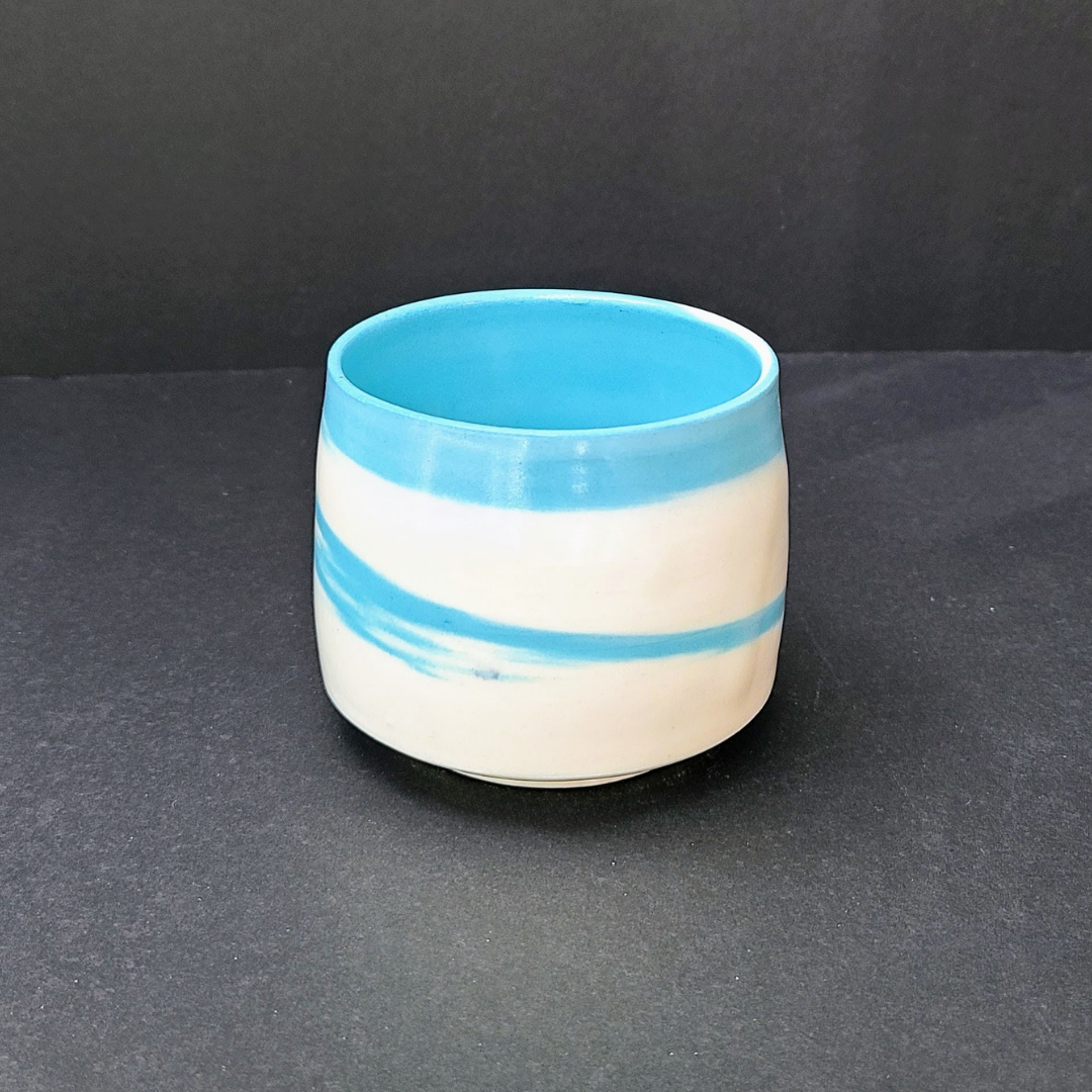Tasse marbrée bleu