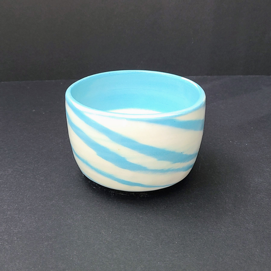 Blue marbled mug