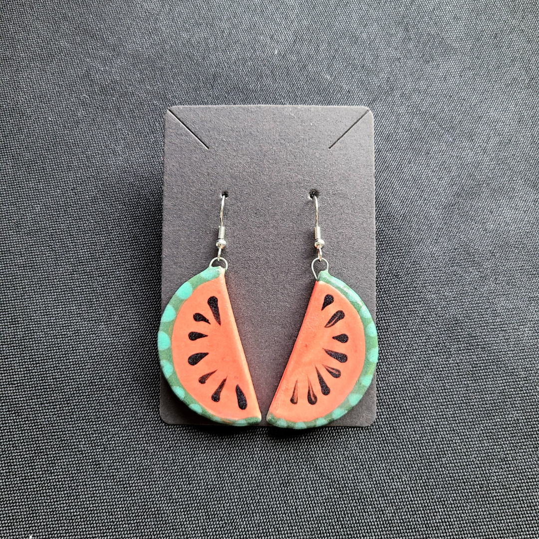 Large size watermelon earrings