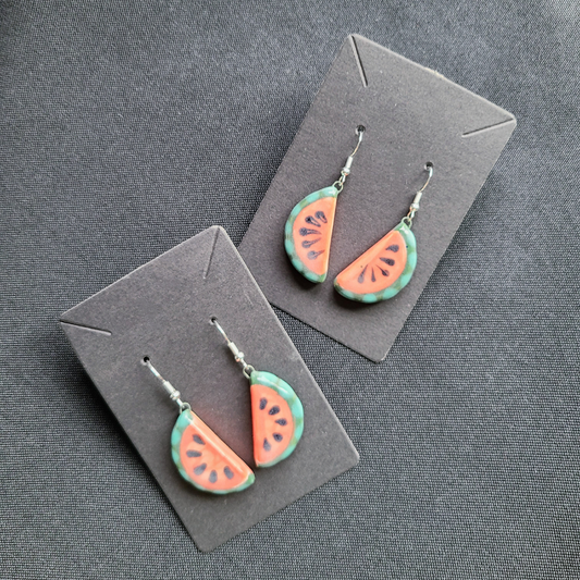 Medium size watermelon earrings