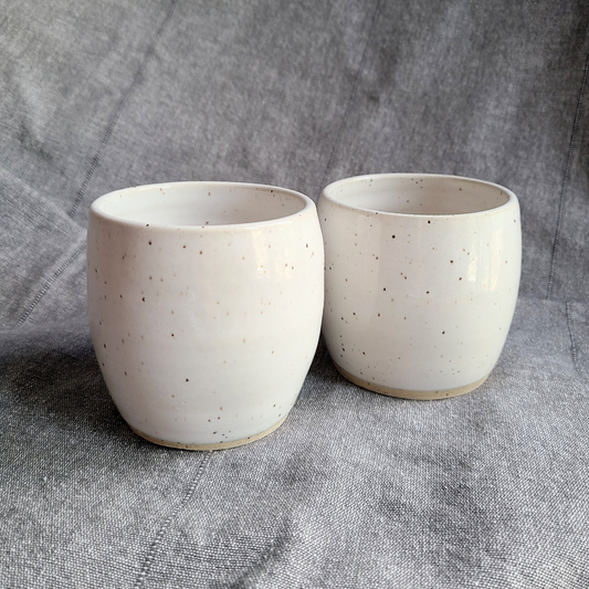 White speckled tumbler