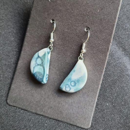 Half moon bubble earrings