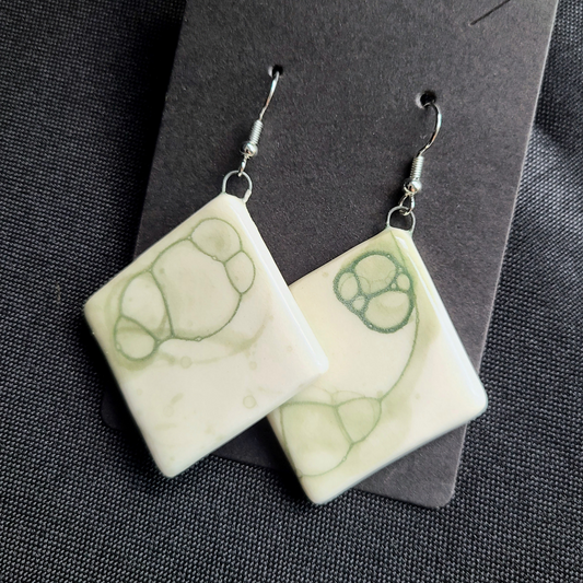 Square bubble earrings