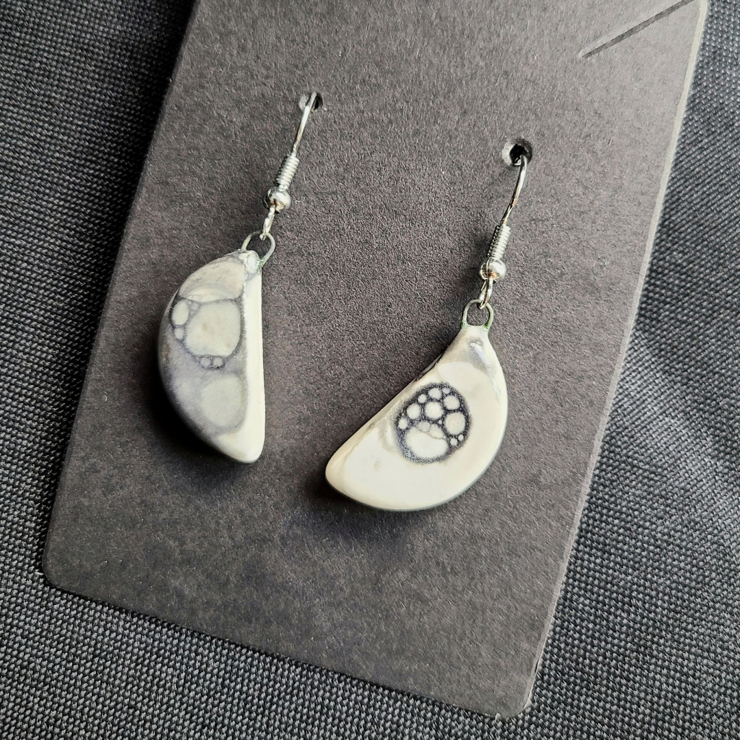 Half moon bubble earrings